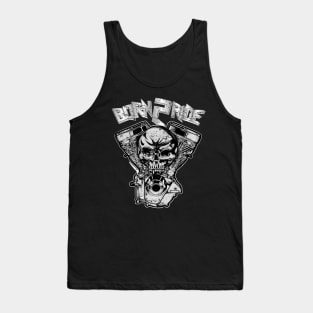 Born 2 Ride Biker Skull Tank Top